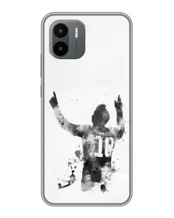 Чехол для Xiaomi Redmi A2 с картинкой «Черно-белый силуэт Месси» Чехол для Xiaomi Redmi A2 с картинкой «Черно-белый силуэт Месси»