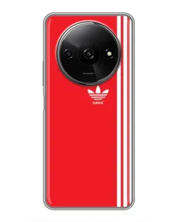Чехол для Xiaomi Redmi A3 с картинкой «Красный минимализм Adidas»