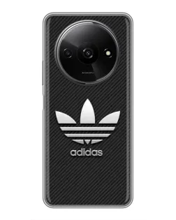 Чехол для Xiaomi Redmi A3 с картинкой «Adidas Карбоновая текстура»