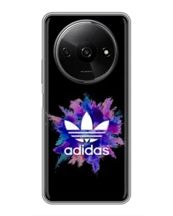 Чехол для Xiaomi Redmi A3 с картинкой «Взрыв красок Adidas»