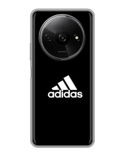 Чехол для Xiaomi Redmi A3 с картинкой «Черная классика Adidas»