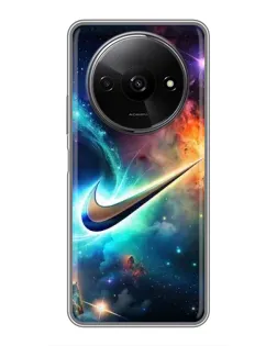 Чехол для Xiaomi Redmi A3 с картинкой «Космический Nike Swoosh»