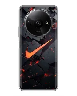 Чехол для Xiaomi Redmi A3 с картинкой «Nike — эффект разломов»