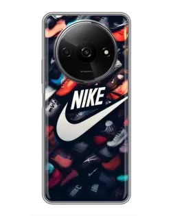 Чехол для Xiaomi Redmi A3 с картинкой «Коллекция кроссовок Nike»