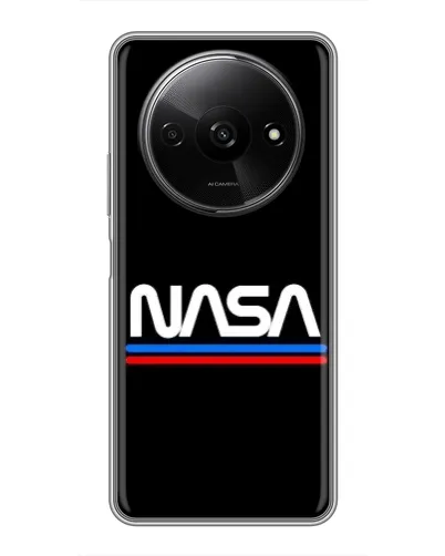 Чехол для Xiaomi Redmi A3 с картинкой «NASA — классика Red Blue» Чехол для Xiaomi Redmi A3 с картинкой «NASA — классика Red Blue»