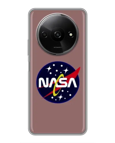 Чехол для Xiaomi Redmi A3 с картинкой «NASA — ретро космос» Чехол для Xiaomi Redmi A3 с картинкой «NASA — ретро космос»