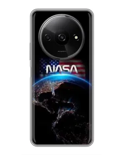 Чехол для Xiaomi Redmi A3 с картинкой «Земля из космоса NASA»
