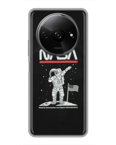 Чехол для Xiaomi Redmi A3 с картинкой «NASA — шагаем по Луне» Чехол для Xiaomi Redmi A3 с картинкой «NASA — шагаем по Луне»
