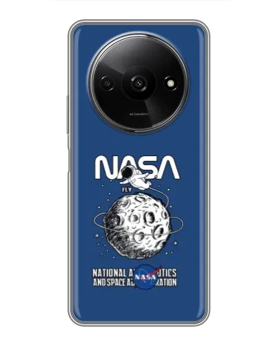Чехол для Xiaomi Redmi A3 с картинкой «NASA — лунная миссия» Чехол для Xiaomi Redmi A3 с картинкой «NASA — лунная миссия»