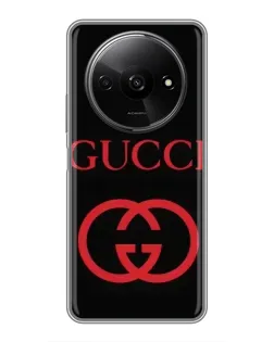 Чехол для Xiaomi Redmi A3 с картинкой «Gucci — красный логотип» Чехол для Xiaomi Redmi A3 с картинкой «Gucci — красный логотип»