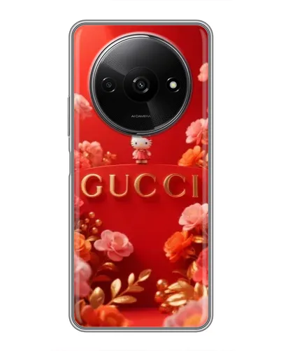 Чехол для Xiaomi Redmi A3 с картинкой «Gucci — золотой сад»
