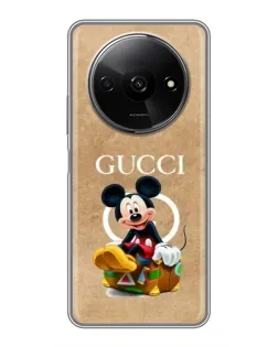 Чехол для Xiaomi Redmi A3 с картинкой «Микки Маус Gucci — крафт» Чехол для Xiaomi Redmi A3 с картинкой «Микки Маус Gucci — крафт»