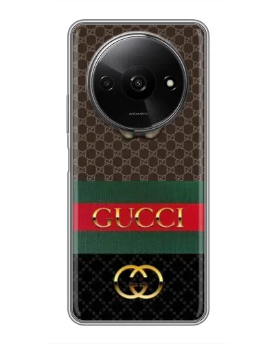 Чехол для Xiaomi Redmi A3 с картинкой «Gucci — брендированный десерт»