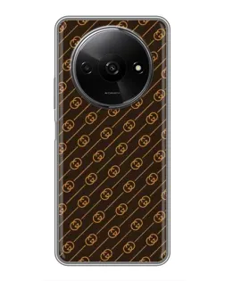 Чехол для Xiaomi Redmi A3 с картинкой «Gucci — золотые диагонали» Чехол для Xiaomi Redmi A3 с картинкой «Gucci — золотые диагонали»