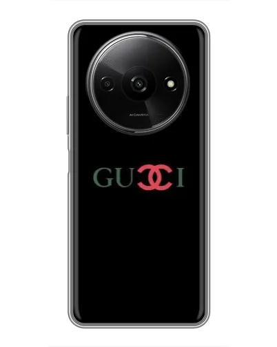 Чехол для Xiaomi Redmi A3 с картинкой «Gucci — красный градиент»
