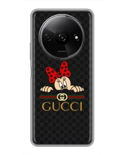 Чехол для Xiaomi Redmi A3 с картинкой «Минни Маус Gucci — черный» Чехол для Xiaomi Redmi A3 с картинкой «Минни Маус Gucci — черный»