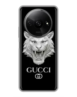 Чехол для Xiaomi Redmi A3 с картинкой «Gucci — серебряный лев» Чехол для Xiaomi Redmi A3 с картинкой «Gucci — серебряный лев»