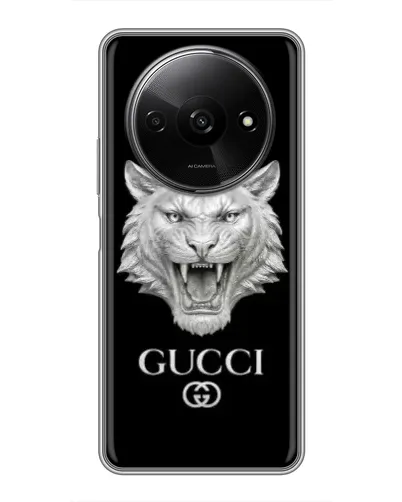 Чехол для Xiaomi Redmi A3 с картинкой «Gucci — серебряный лев» Чехол для Xiaomi Redmi A3 с картинкой «Gucci — серебряный лев»