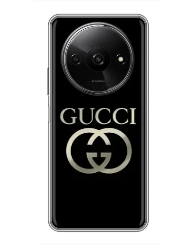 Чехол для Xiaomi Redmi A3 с картинкой «Gucci — золото на черном» Чехол для Xiaomi Redmi A3 с картинкой «Gucci — золото на черном»