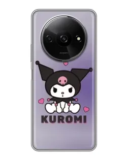 Чехол для Xiaomi Redmi A3 с картинкой «Kuromi — фиолетовый арт»