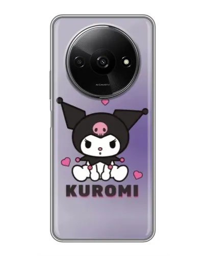 Чехол для Xiaomi Redmi A3 с картинкой «Kuromi — фиолетовый арт»