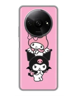 Чехол для Xiaomi Redmi A3 с картинкой «My Melody и Kuromi»