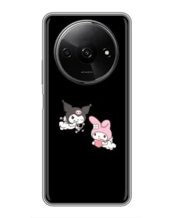 Чехол для Xiaomi Redmi A3 с картинкой «My Melody и Kuromi»