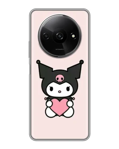 Чехол для Xiaomi Redmi A3 с картинкой «Kuromi и сердце»
