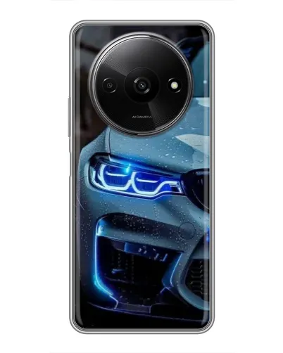 Чехол для Xiaomi Redmi A3 с картинкой «Взгляд BMW с синими фарами»
