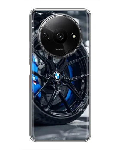 Чехол для Xiaomi Redmi A3 с картинкой «Колесо BMW вблизи»