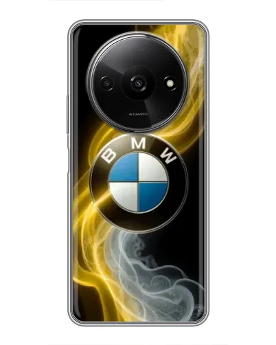 Чехол для Xiaomi Redmi A3 с картинкой «Золотистый дым BMW»