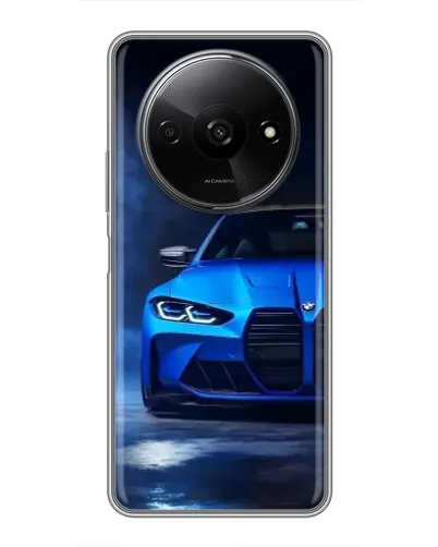 Чехол для Xiaomi Redmi A3 с картинкой «Голубая BMW M4»