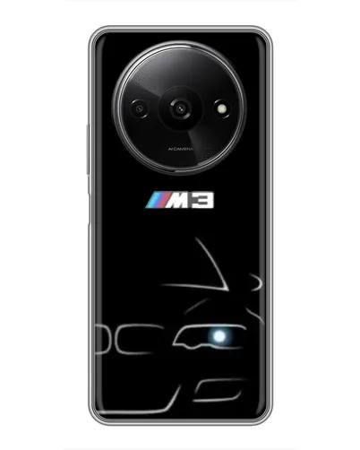 Чехол для Xiaomi Redmi A3 с картинкой «Минималистичный принт BMW M3»