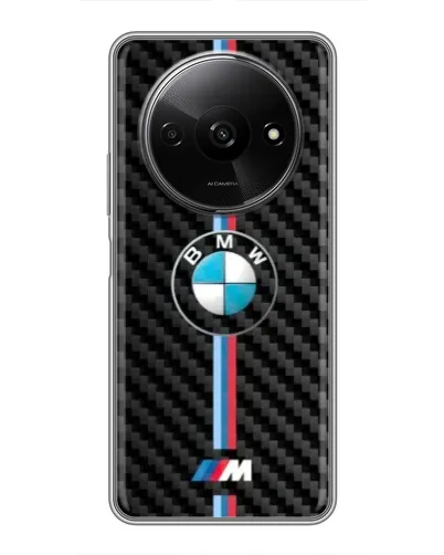 Чехол для Xiaomi Redmi A3 с картинкой «Эмблема BMW и карбон»