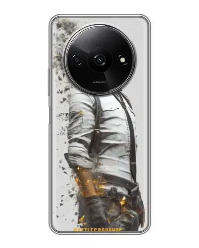 Чехол для Xiaomi Redmi A3 с картинкой «PUBG — боец в пыли»