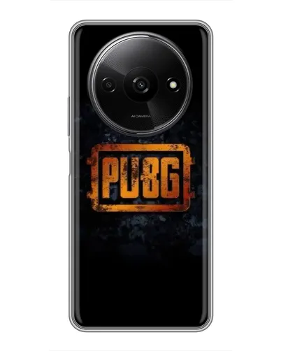 Чехол для Xiaomi Redmi A3 с картинкой «PUBG — золотой логотип»