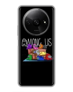 Чехол для Xiaomi Redmi A3 с картинкой «Логотип Among Us»