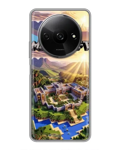 Чехол для Xiaomi Redmi A3 с картинкой «Minecraft панорама»