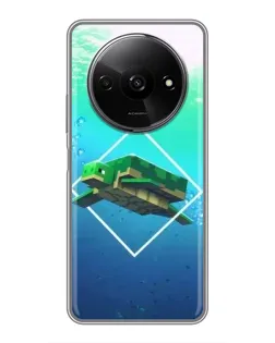 Чохол для Xiaomi Redmi A3 з картинкою «Черепаха Minecraft»