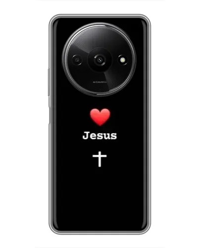 Чехол для Xiaomi Redmi A3 с картинкой «Сердце - Jesus»
