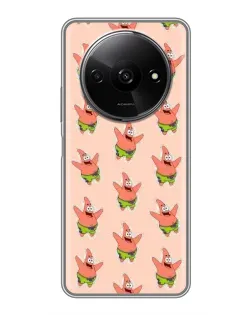 Чехол для Xiaomi Redmi A3 с картинкой «Патрик Стар паттерн»