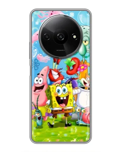 Чехол для Xiaomi Redmi A3 с картинкой «Губка Боб и друзья» Чехол для Xiaomi Redmi A3 с картинкой «Губка Боб и друзья»
