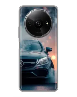 Чехол для Xiaomi Redmi A3 с картинкой «Mercedes — ночной город»