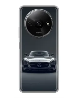 Чехол для Xiaomi Redmi A3 с картинкой «Mercedes на черном»