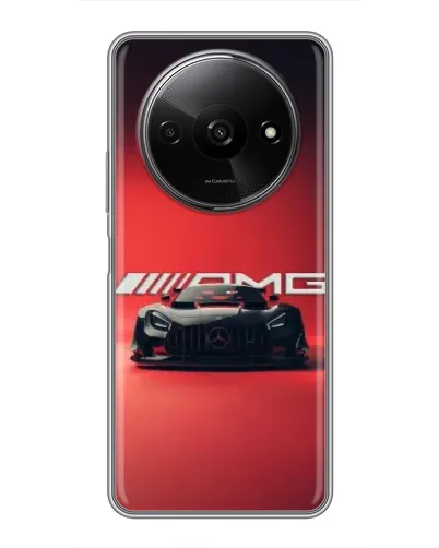 Чехол для Xiaomi Redmi A3 с картинкой «Mercedes AMG — красная линия»
