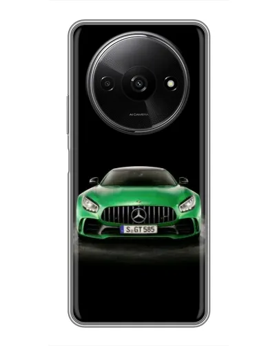 Чехол для Xiaomi Redmi A3 с картинкой «Mercedes — неоновый лого»