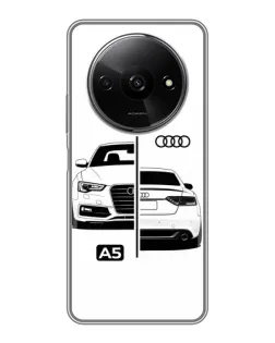 Чехол для Xiaomi Redmi A3 с картинкой «Audi — контрастный дизайн» Чехол для Xiaomi Redmi A3 с картинкой «Audi — контрастный дизайн»