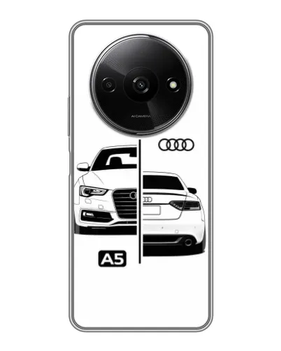 Чехол для Xiaomi Redmi A3 с картинкой «Audi — контрастный дизайн»