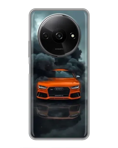 Чехол для Xiaomi Redmi A3 с картинкой «Audi в облаках дыма»