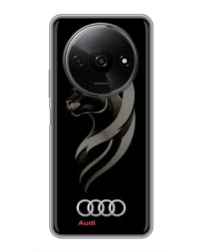 Чехол для Xiaomi Redmi A3 с картинкой «Графика — пантера и Audi»